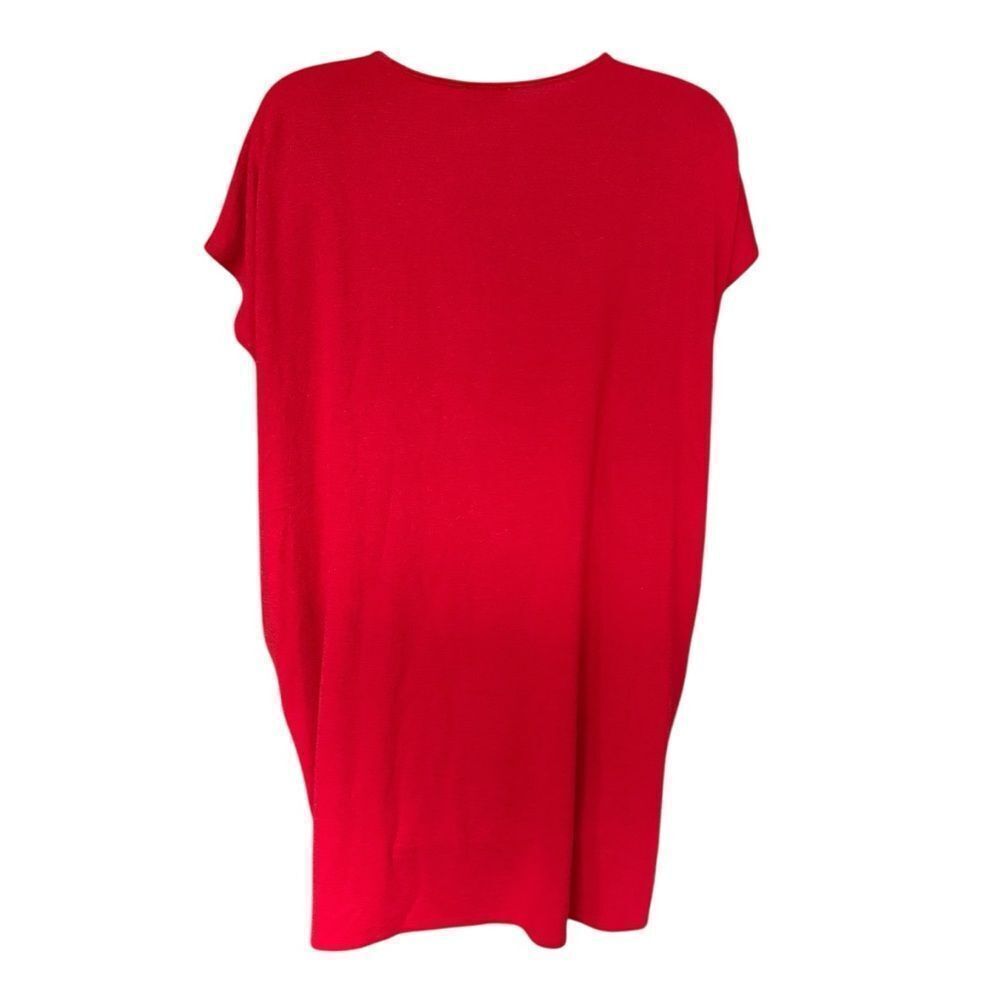 Wilfred Free Vibrant Red Tunic Top ~ boxy cut ~ side pockets ~ size XSmall - Picture 3 of 11
